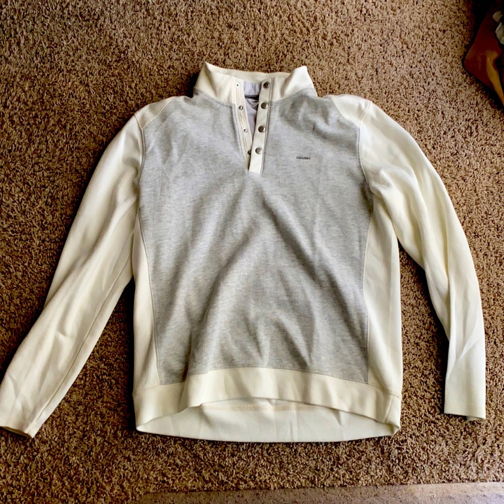 Calvin Klein quarter-button sweater